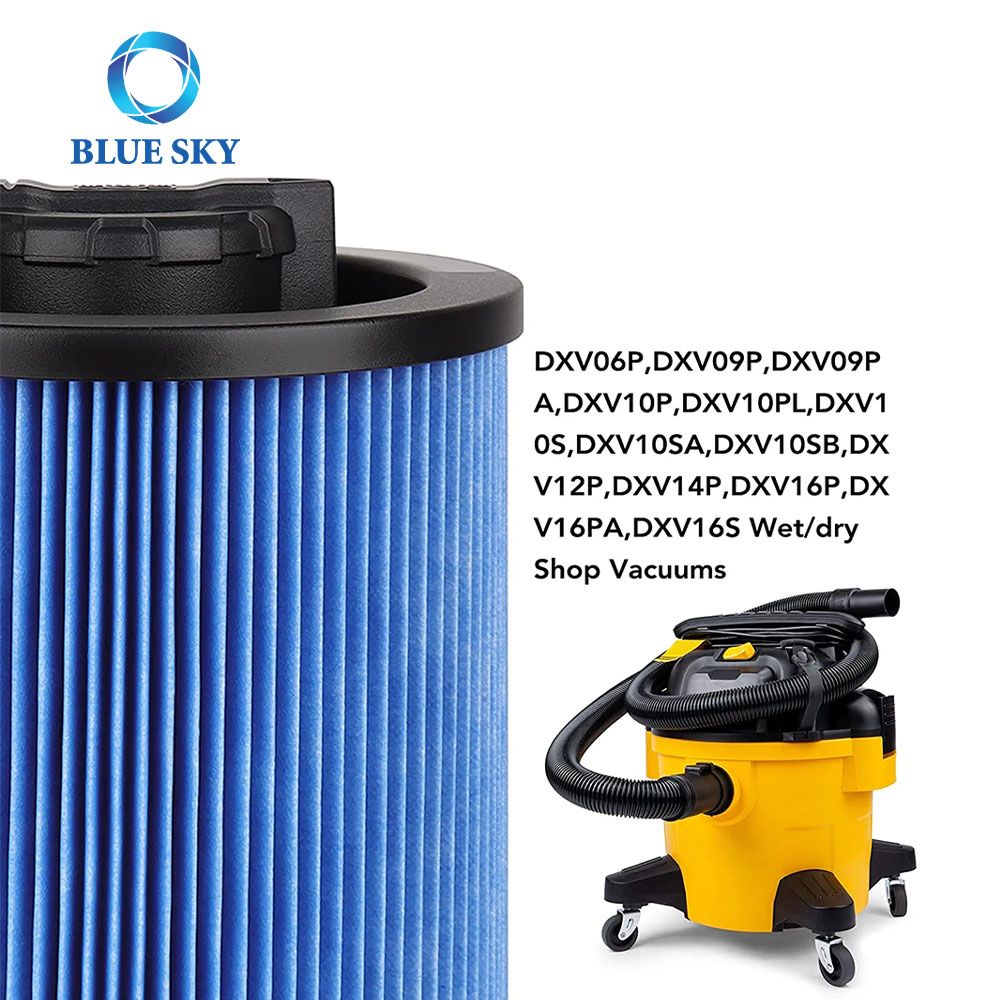 高效筒式过滤器 DXVC6912 替换件适用于 DeWalt 6-16 加仑湿/干精细真空吸尘器 DXV06P DXV09P DXV09PA