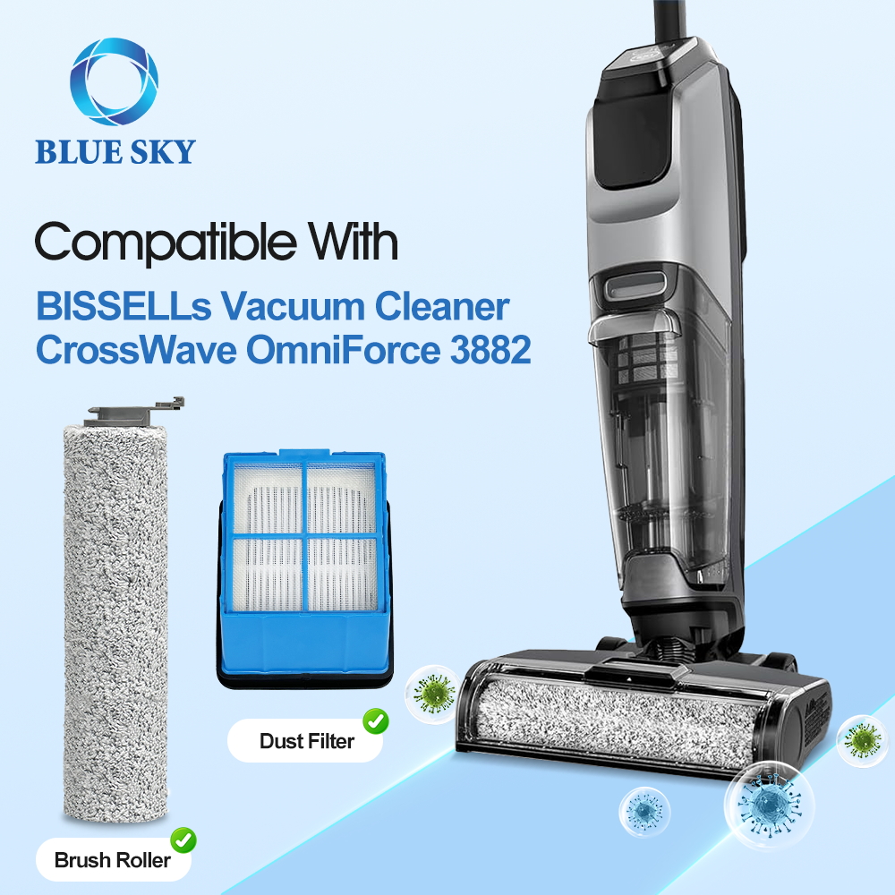 Bissell CrossWave OmniForce 3882 真空吸尘器灰尘过滤器和滚刷更换套件