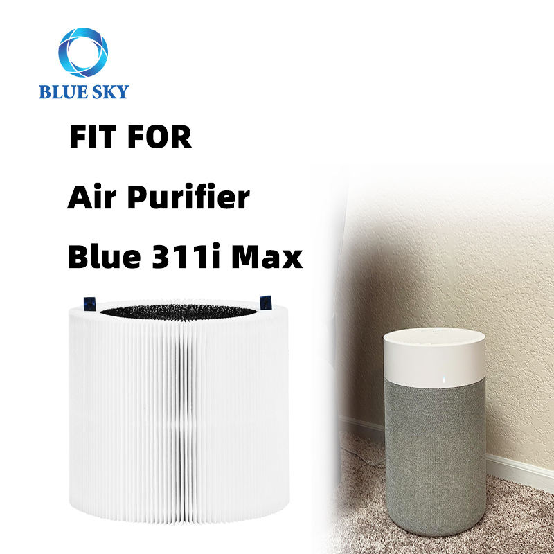 二合一高效活性炭 HEPA 过滤网兼容 Blueair Blue Pure 311i Max 空气净化器 F3MAX