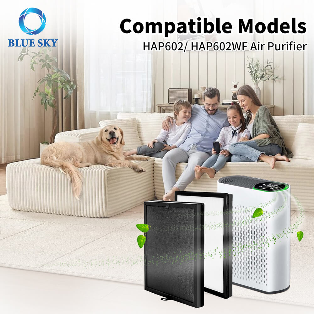 适用于 ECOSELF 空气净化器的 HAP602 HEPA 活性炭替换过滤器 - 高效去除异味和颗粒
