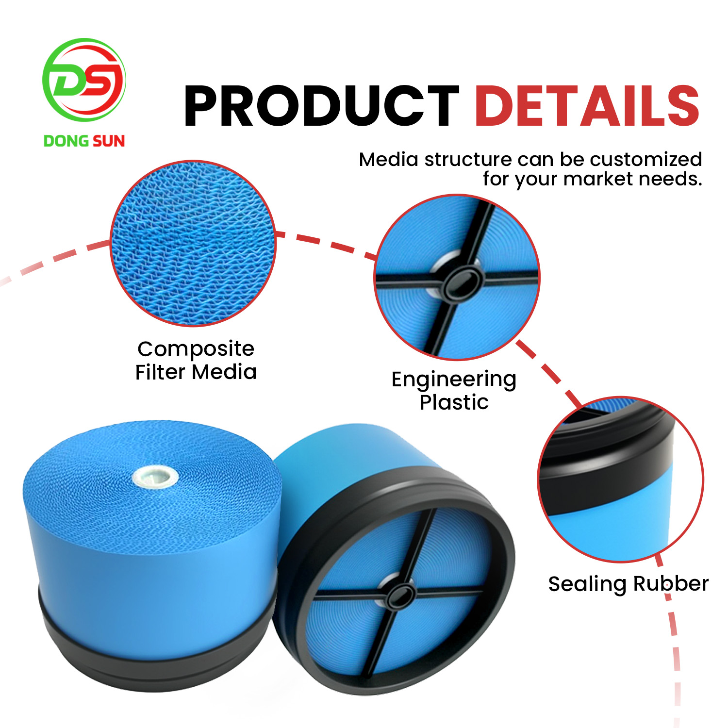 高效卡车空气过滤器更换 1780-78080 |重型发动机空气吸尘器元件制造商