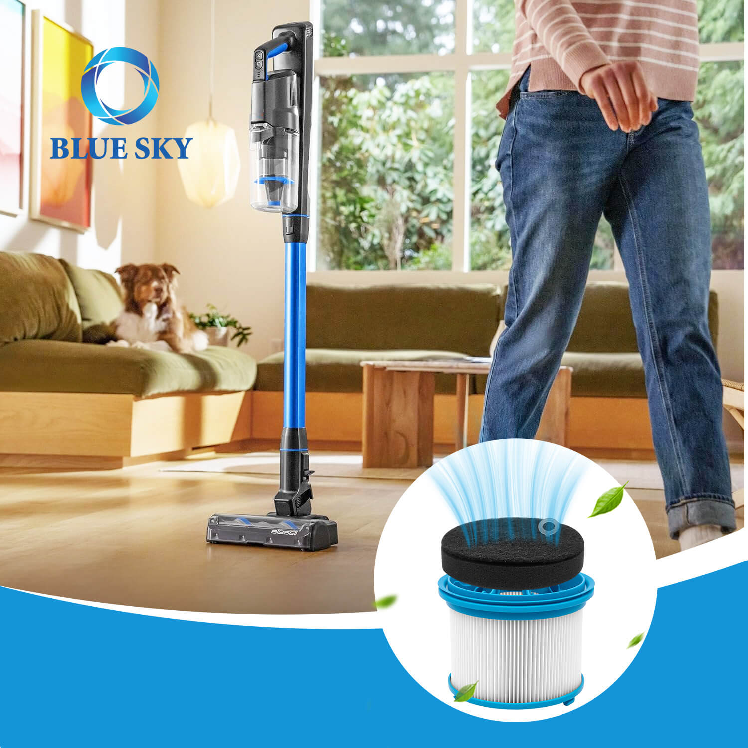 1646969 1646970 HEPA 和泡沫垫替换过滤器，适用于 Bissell PowerClean FurGuard 280W 和 FurFinder 200W 型号 4039 / 4052 吸尘器