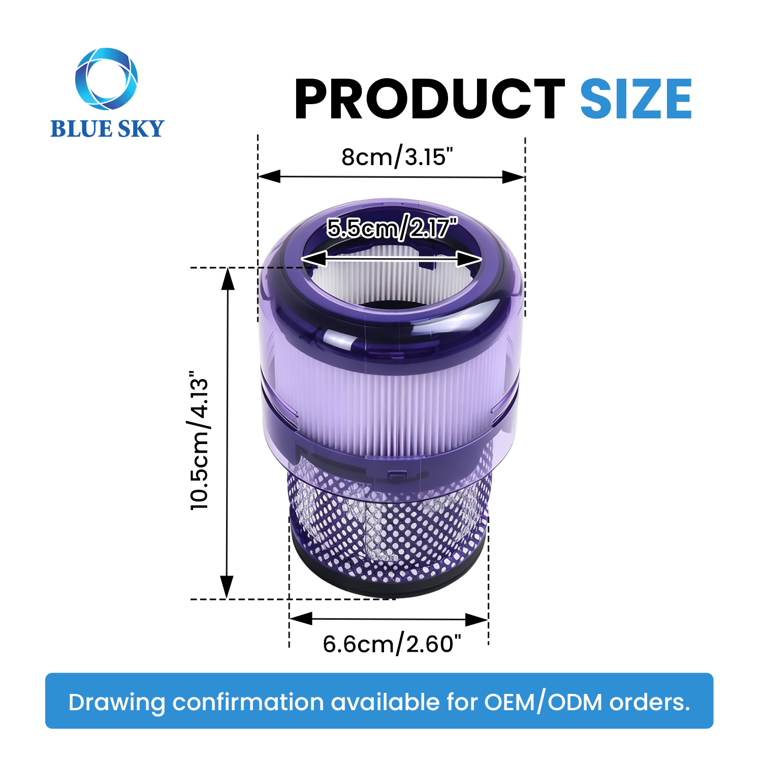 真空过滤器替换件适用于 Dysons SV33 Micro Plus / Micro Origin 零件 971178-01