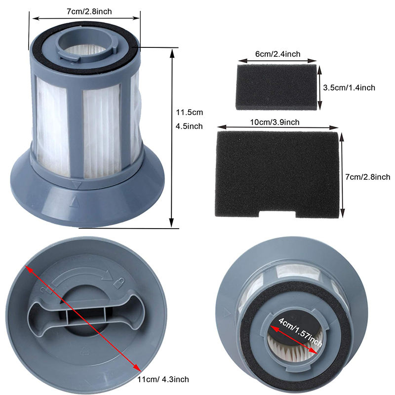 污垢杯过滤器替换件适用于 Bissell 6489 64892 64894 Zing 无袋罐式真空吸尘器 