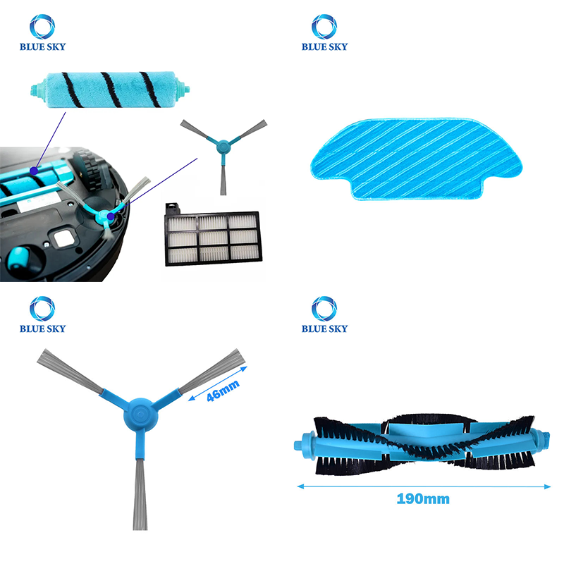 Conga 4090 机器人真空吸尘器主刷 侧刷 过滤器 拖把垫替换备件