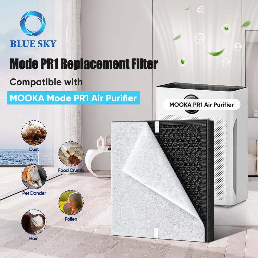 MOOKA 空气净化器的活性炭 PR1 HEPA 替换过滤器 - 高效空气过滤解决方案