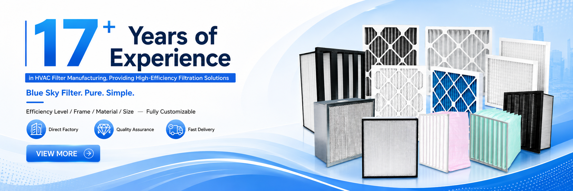17 Years Experience Filter Manufacturer - Blue Sky Filter