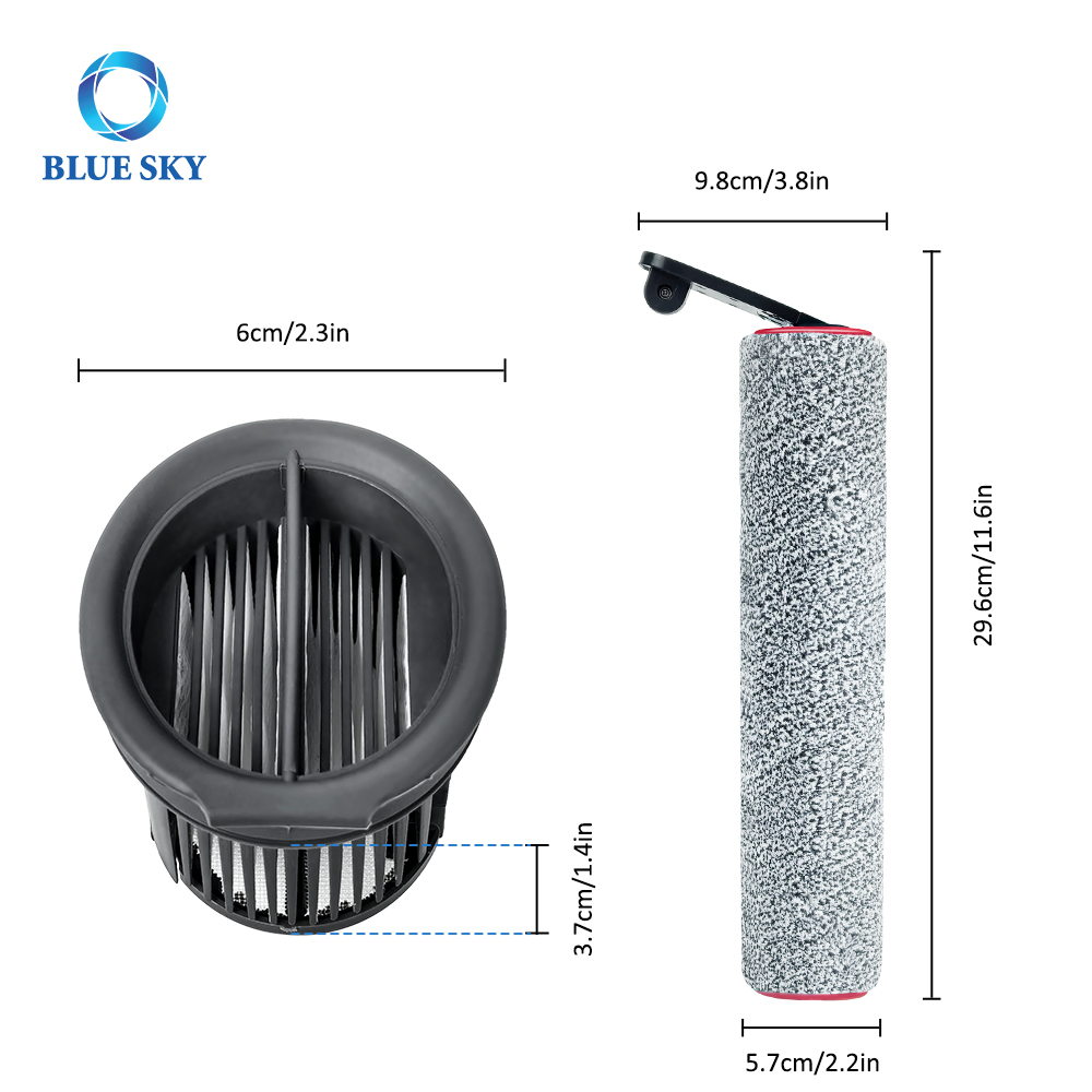 适用于 Dreame H14 干湿吸尘器零件的可清洗滚刷和过滤器更换件