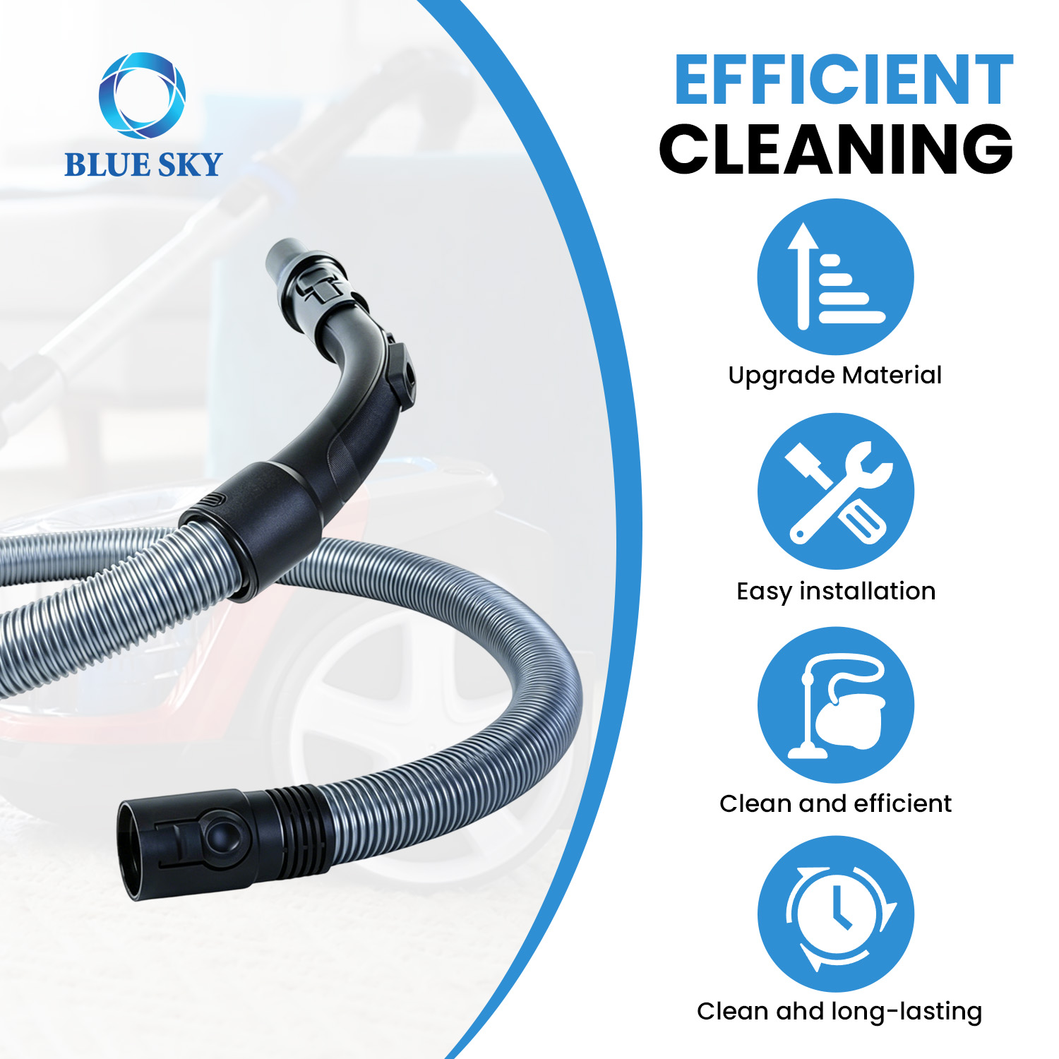 吸尘器 软管，带手柄连接器替换件，适用于 FC9078 FC9330 FC9331 FC9332 FC9350