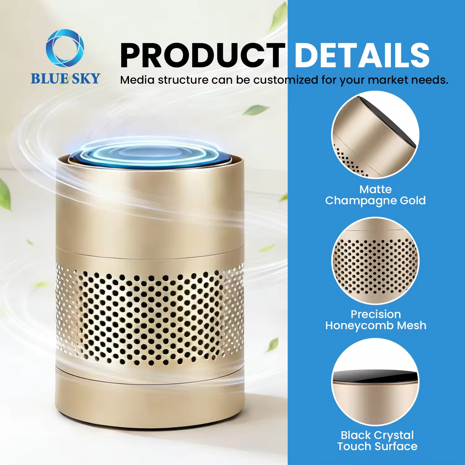 适用于家庭和办公室的 UV-C 空气净化器 - HEPA Air 吸尘器 带消毒功能