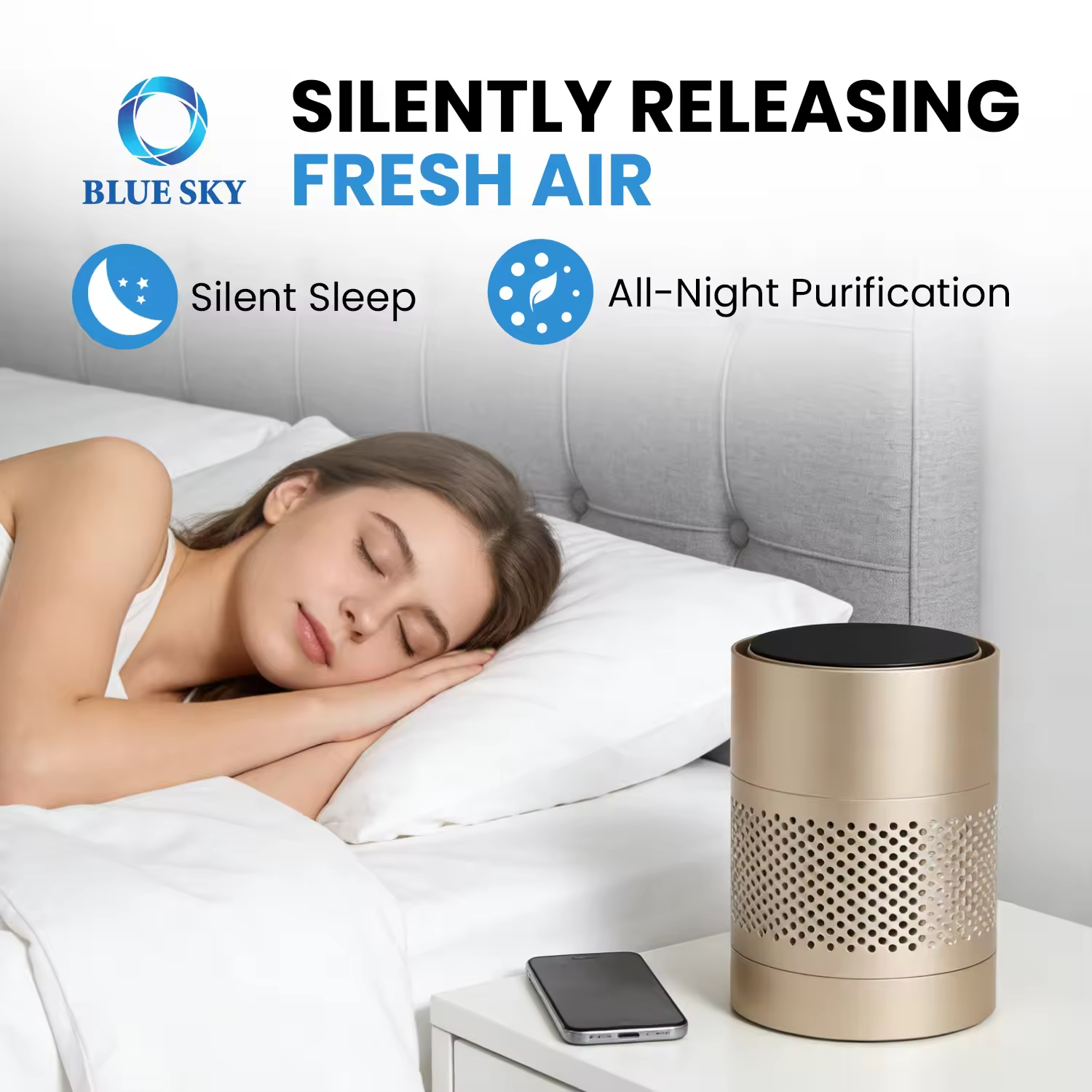 适用于家庭和办公室的 UV-C 空气净化器 - HEPA Air 吸尘器 带消毒功能