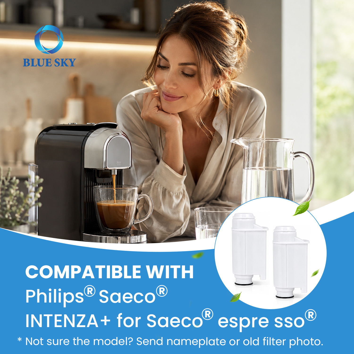 CA6702 咖啡水过滤器滤芯与飞利浦 Saeco Gaggia 兼容