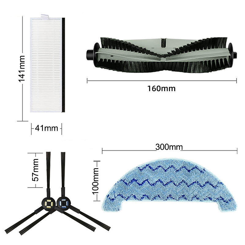 Ilife A7 A9s X785 X750 X800 机器人吸尘器 HEPA 过滤器 碳过滤器 主刷边刷拖把布替换零件