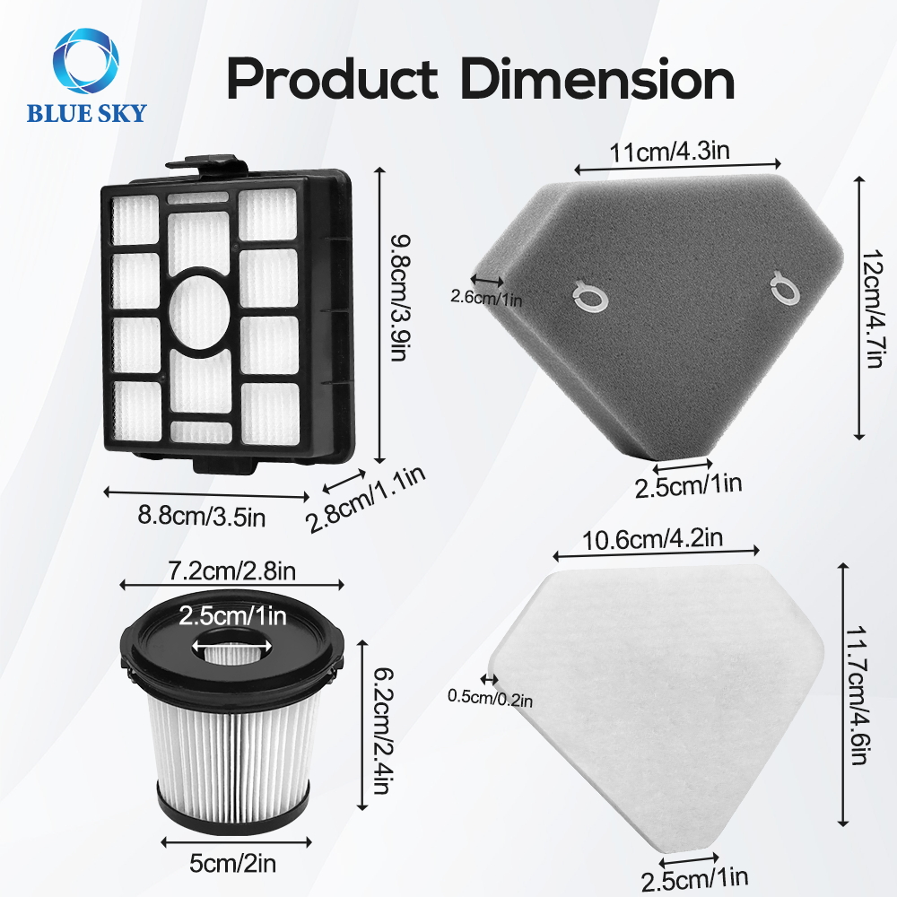 BU3521 BU3523 BU3120 HEPA 过滤器替换件，适用于 Shark Clean 轻型、清洁和空无绳吸尘器