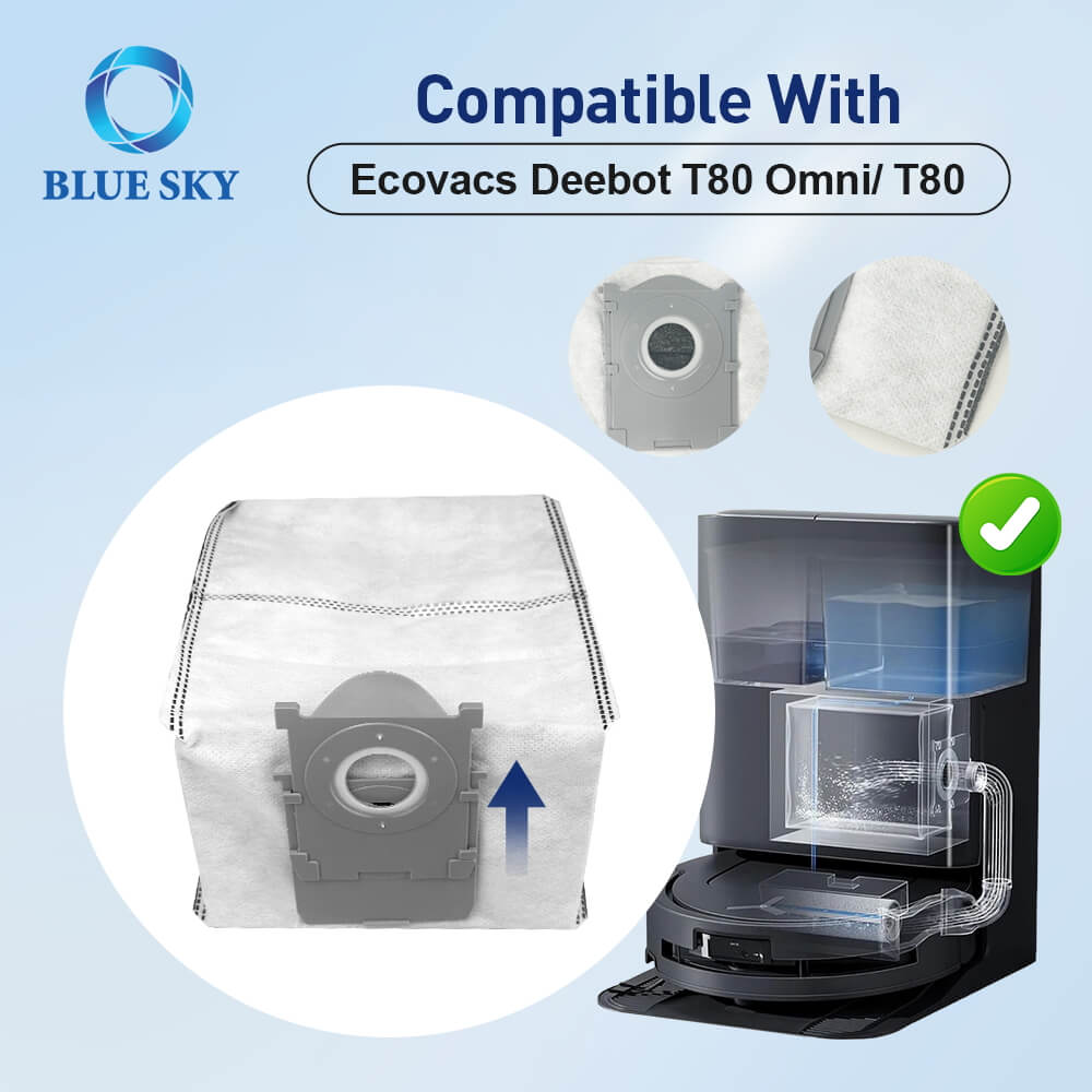 科沃斯 Deebot T80 Omni 替换零件套件 – 主刷辊、边刷、过滤器和集尘袋