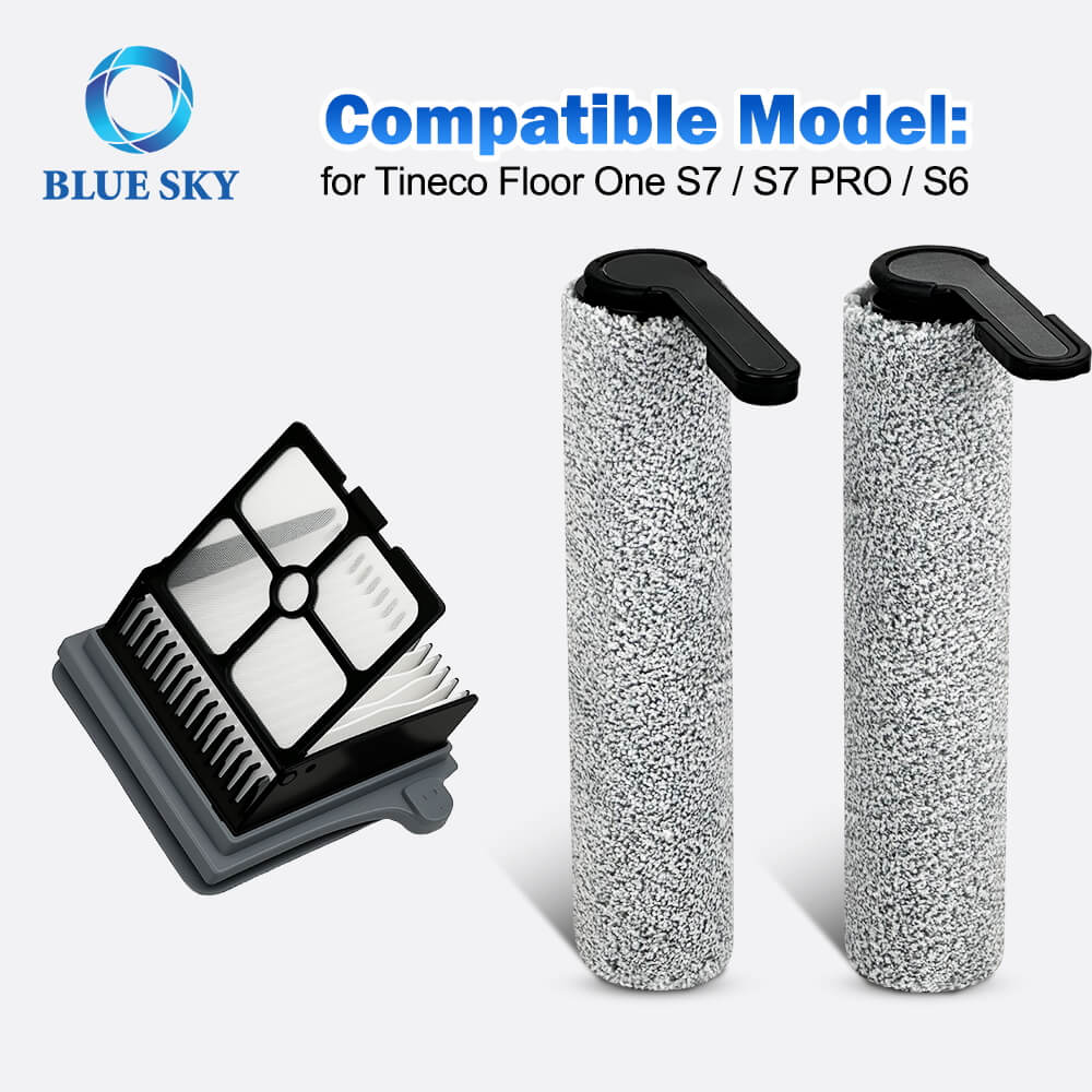 Brush Roller and Filter Set Compatible with Tineco S7 Pro Floor Washer 刷辊和过滤器套件与 Tineco S7 Pro 洗地