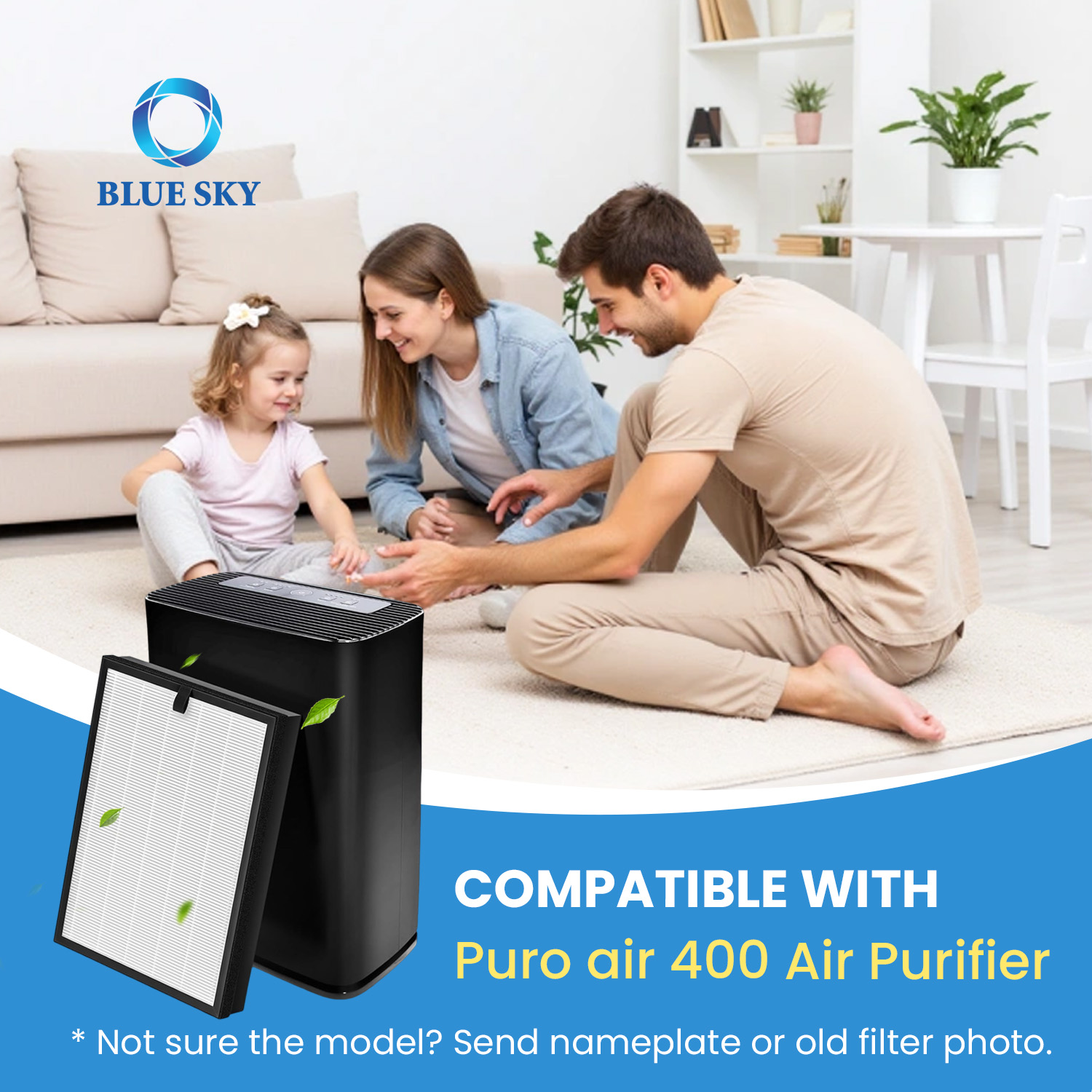 与 PuroAirs 400 兼容的 3 合 1 HEPA 和碳替换过滤器