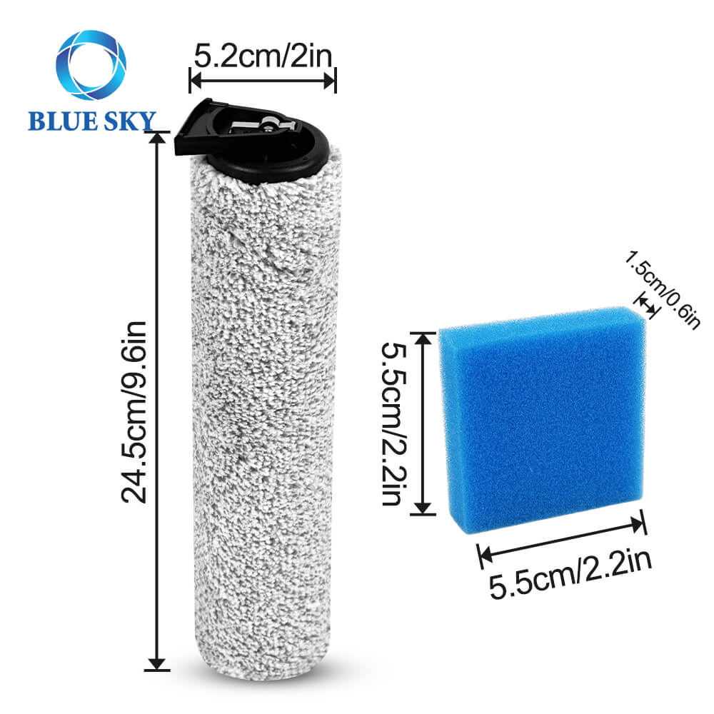 适用于 Eureka New400 / New400 Gen2 湿式和干式的刷辊和过滤器更换套件 吸尘器