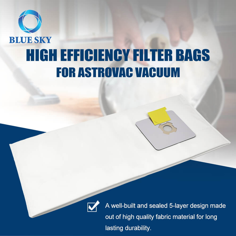 HPB2H / HPB2HPK 5-较长的HEPA滤袋 - 与Astrovac，Vacumaid和Vachet Central真空系统兼容