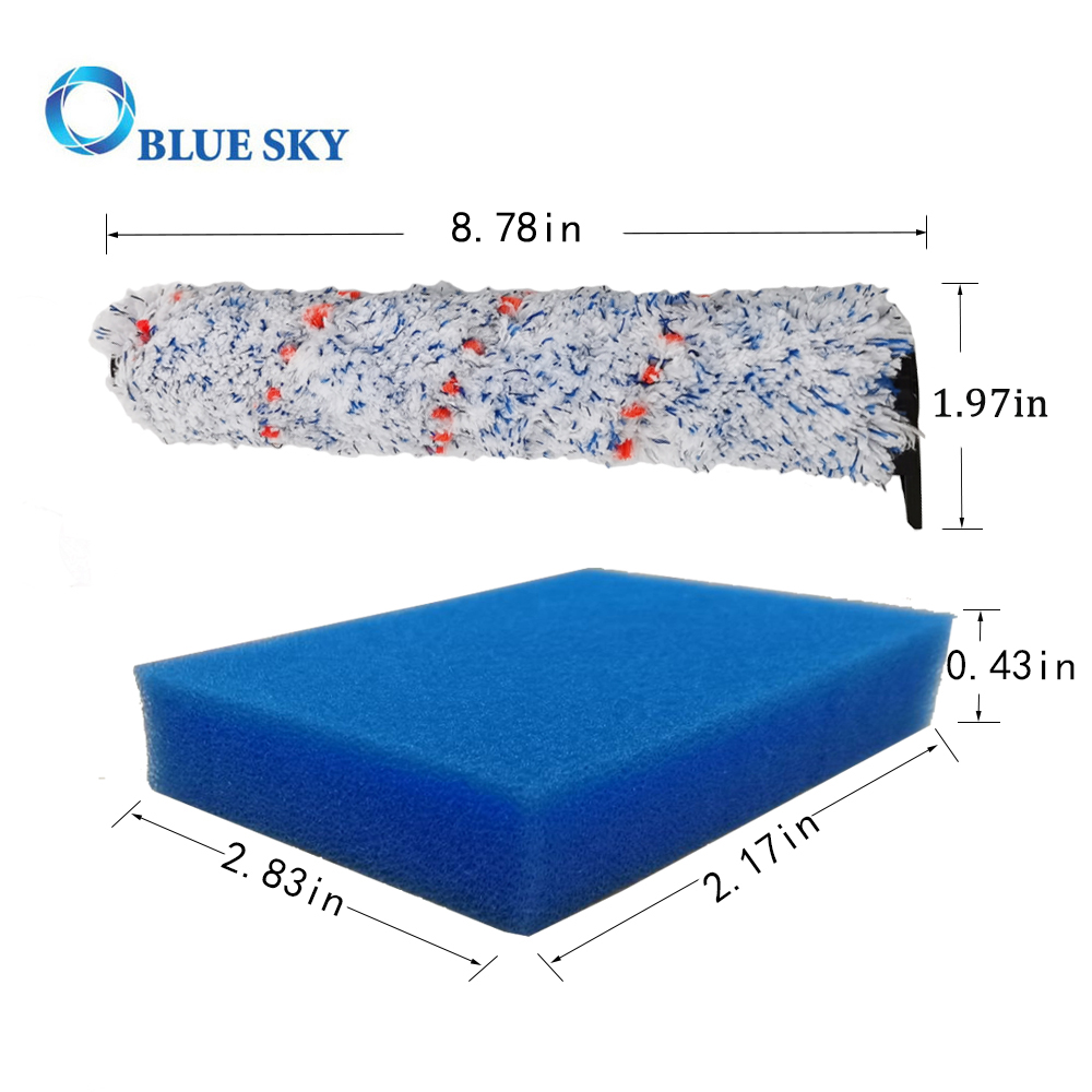 主刷预过滤泡沫兼容Tineco Ifloor Cordless湿式干燥真空吸尘器零件清洁刷配件