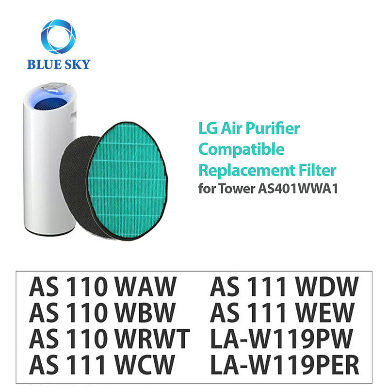 AS110 AS111 W119 替换真正的 HEPA 过滤器 PFSWEC01 适用于 LG 空气净化器 WAW AS110WBW 