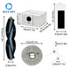 ECOVACS DEEBOT T20 OMNI / T20E OMNI机器人真空吸尘器的替换配件套件 - 滤清器，侧刷，拖把布，灰尘袋