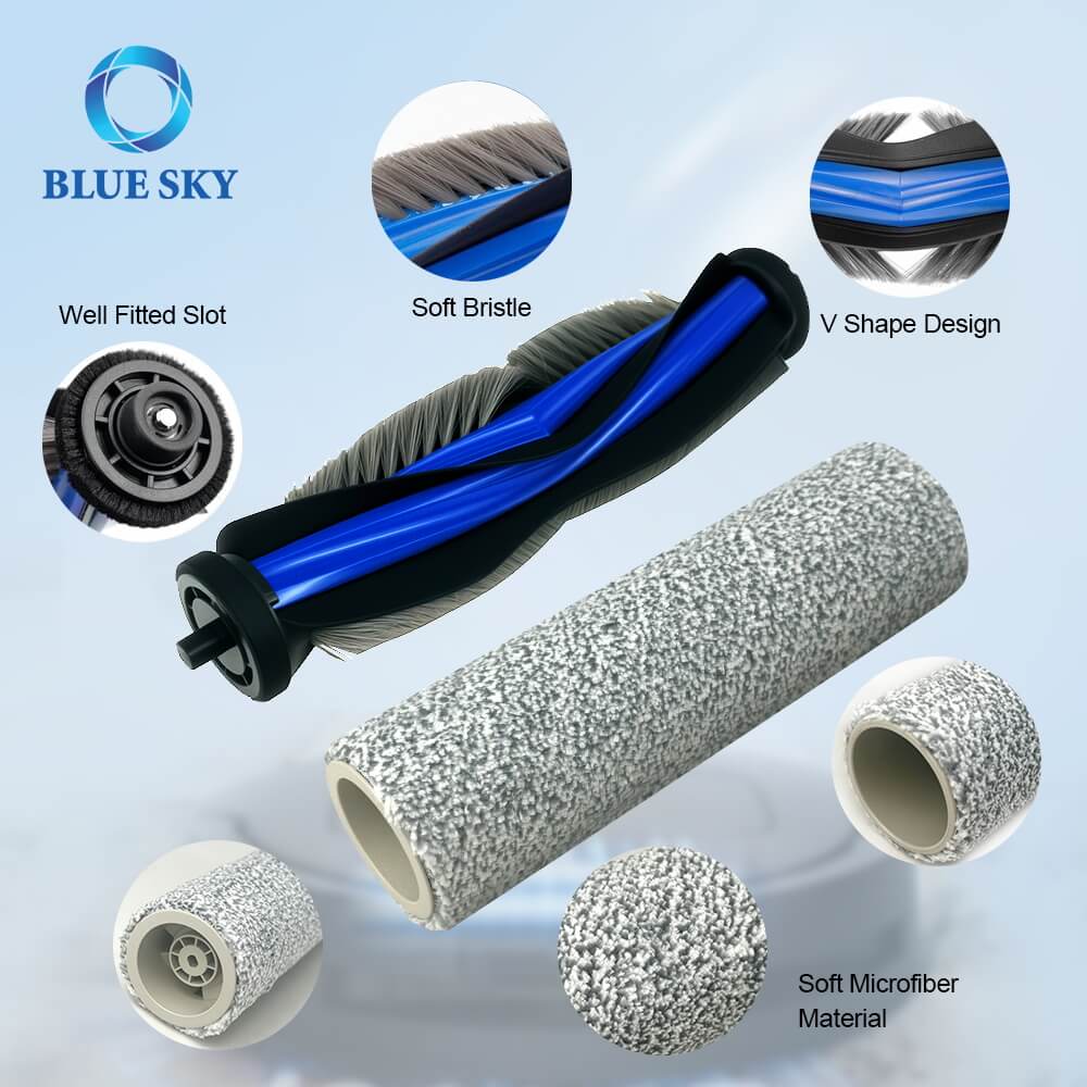 科沃斯 Deebot T80 Omni 替换零件套件 – 主刷辊、边刷、过滤器和集尘袋