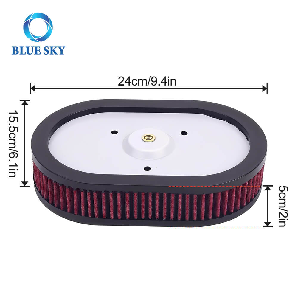 高性能空气过滤器 HD-0910 / 29670-09 替换件适用于哈雷戴维森 Road King CVO 和 Dyna Low Rider（2009–2017 年）