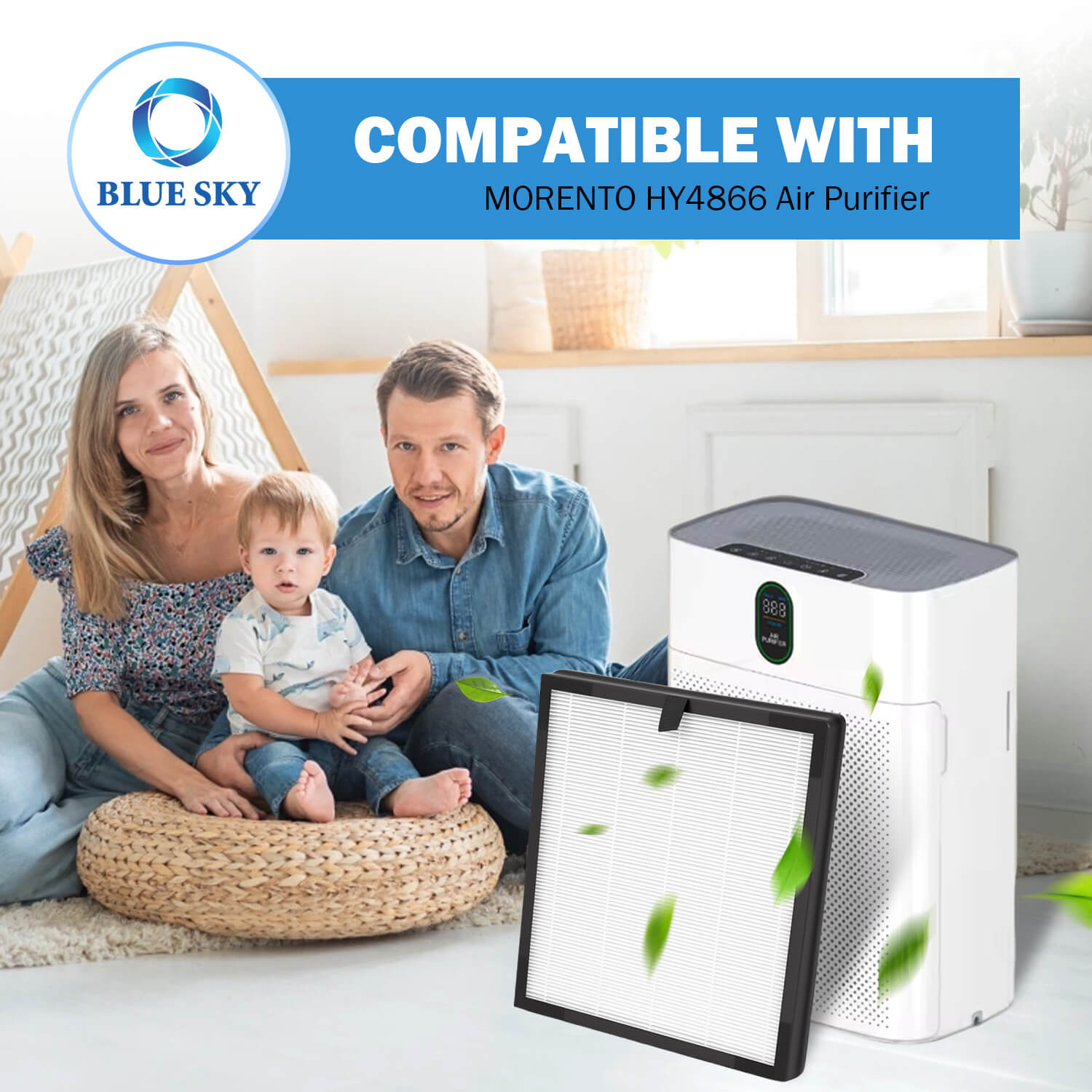 HY4866 H13 HEPA 空气净化器过滤器替换件 - OEM 制造商供应