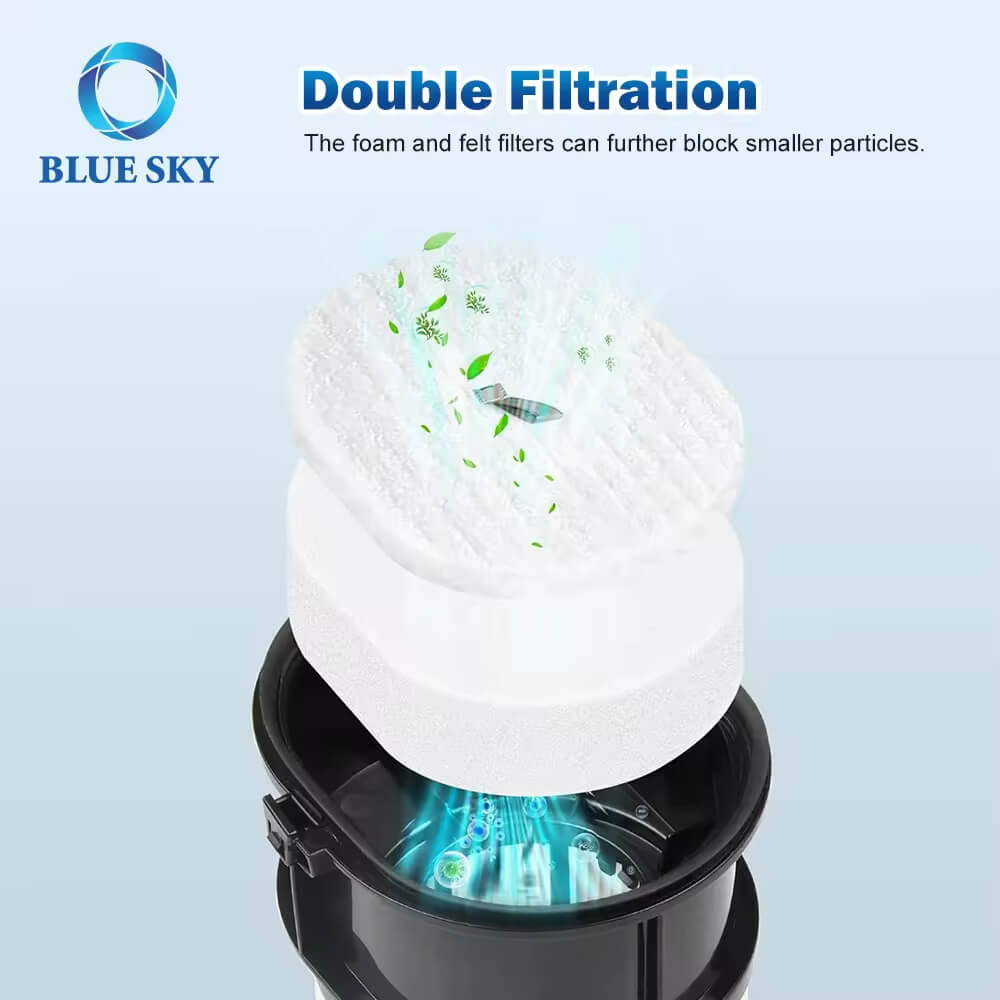 高效率HEPA过滤器泡沫和毛毡过滤器，用于鲨鱼无线真空IP3251 IP3251C IP3252，B2B真空吸尘器零件供应商