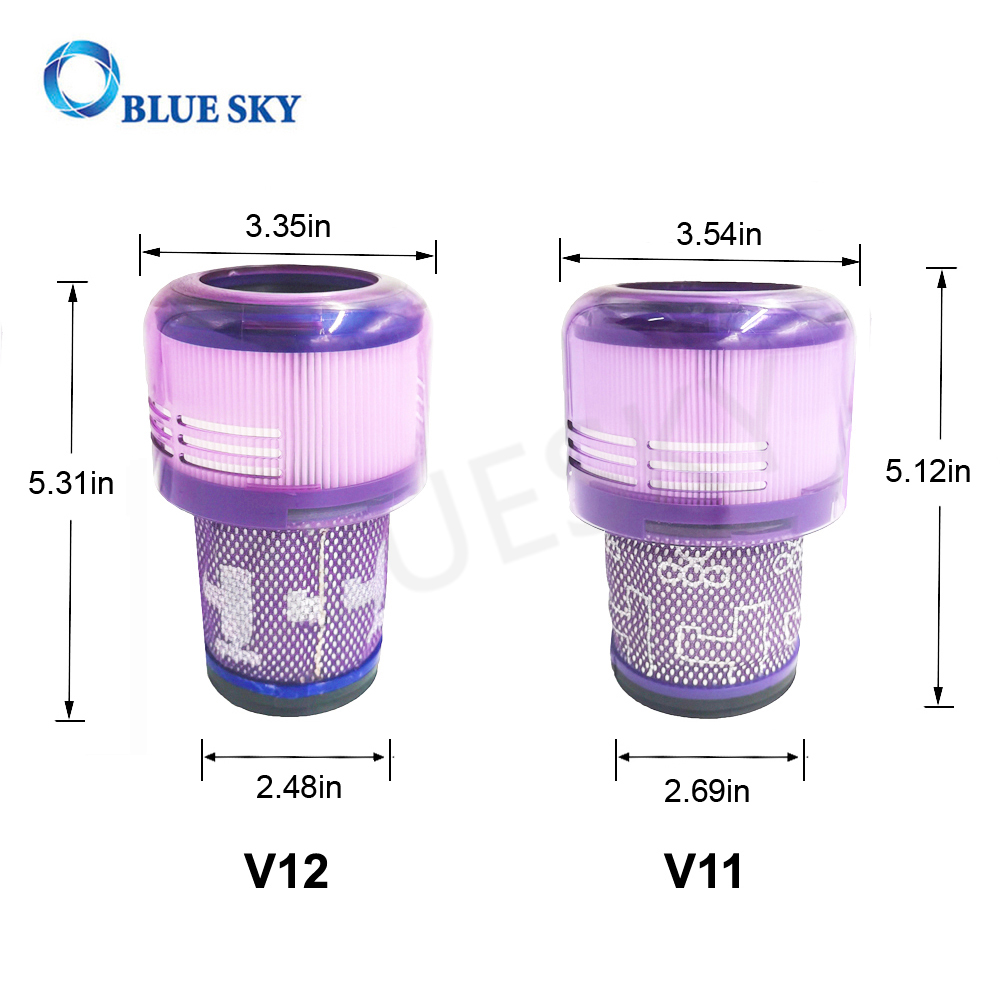 适用于戴森 V12 无绳吸尘器替换零件的 HEPA 柱式电机过滤器