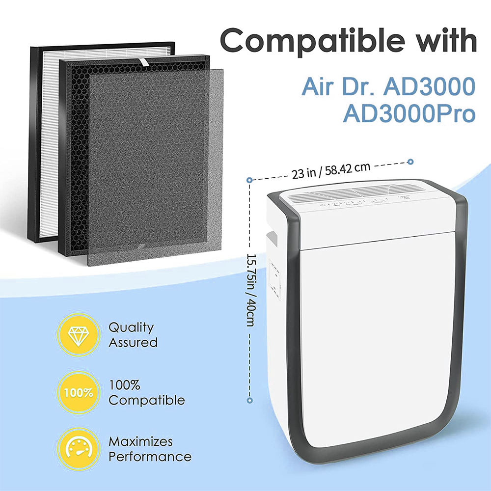 AD3000 AirDoctor 空气净化器替换过滤器套件 AD3000 AD3000M Air Doctor 空气净化器零件 ADF3001 ADF3002