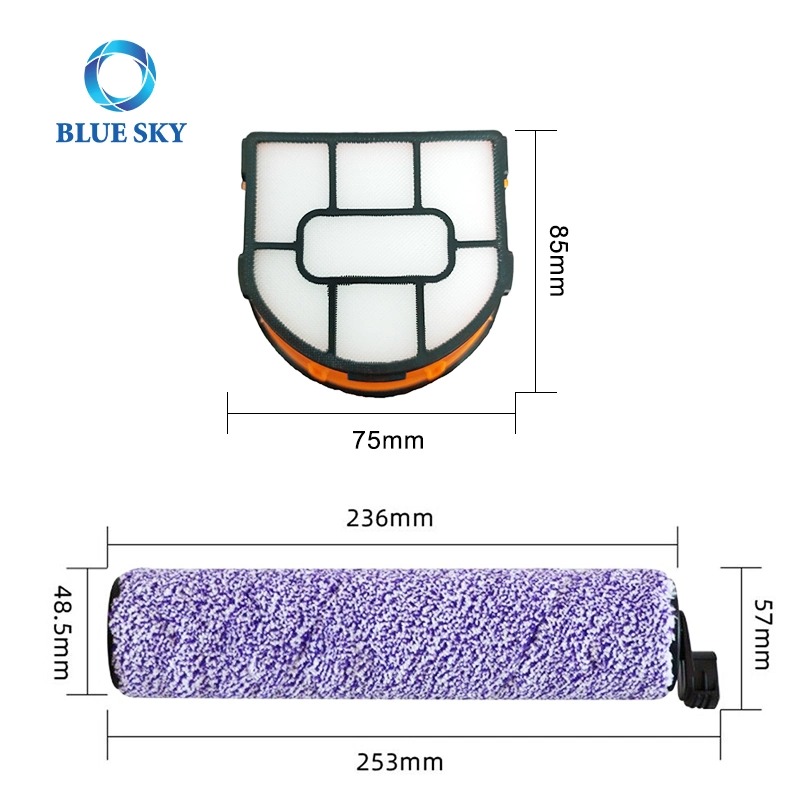 过滤器和滚刷套件适用于 Shark Hydrovac 三合一多表面清洁器无绳吸尘器 Wdb1f2 Wd201 Wd101 Wd100