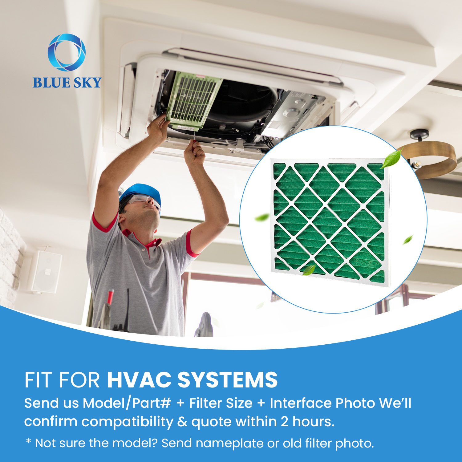 G4 褶皱板空气过滤器 24x24x2 英寸，适用于 HVAC 通风系统 