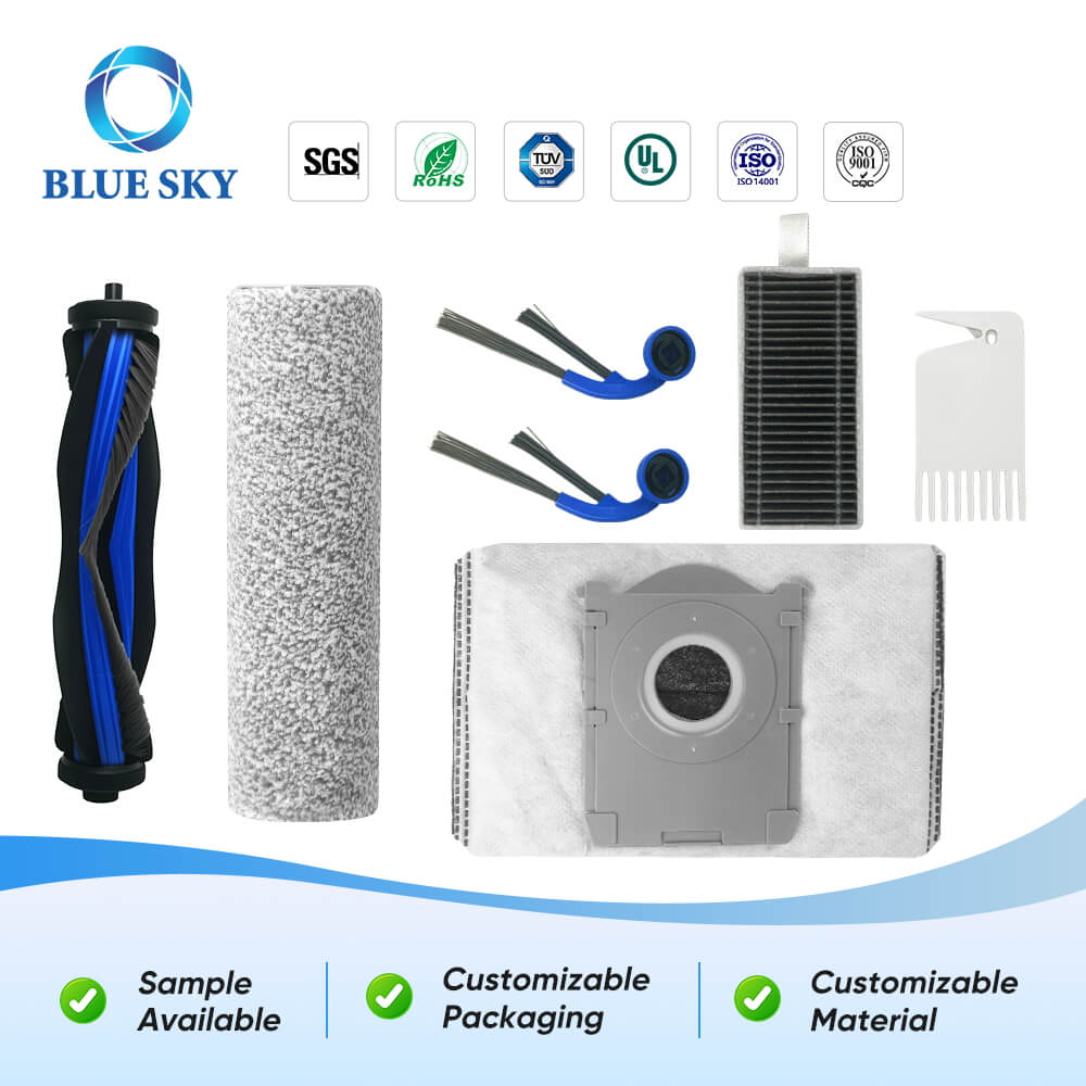 科沃斯 Deebot T80 Omni 替换零件套件 – 主刷辊、边刷、过滤器和集尘袋