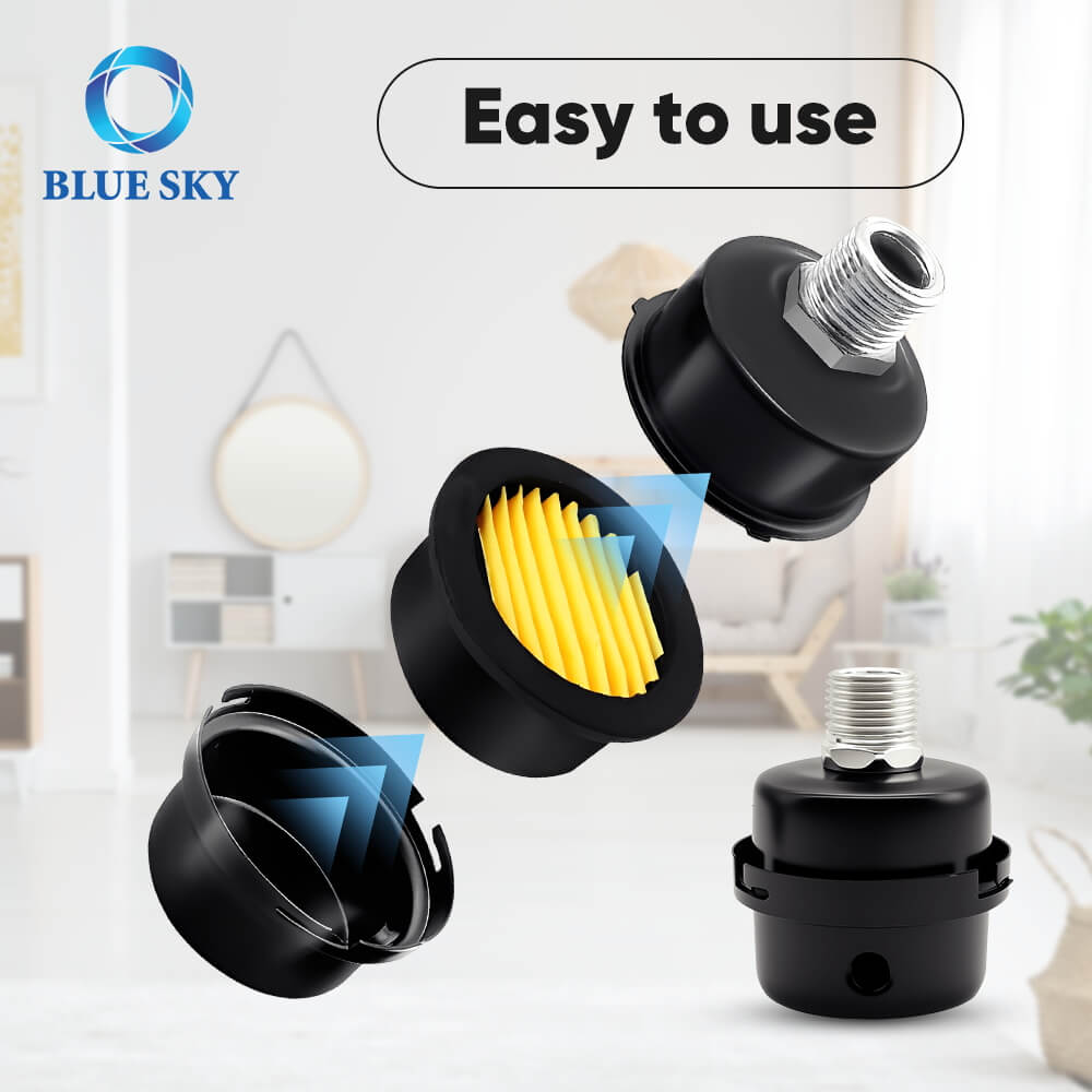 带消声器的工业空气压缩机进气过滤器|耐用降噪过滤器批发