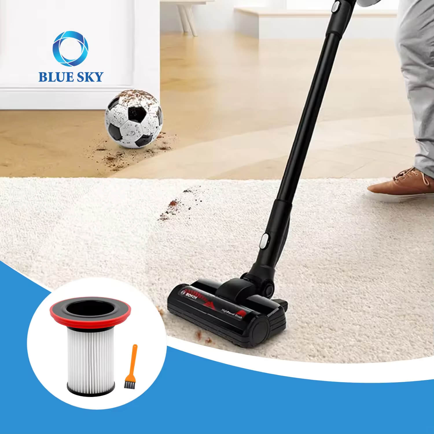 适用于 Bosch Unlimited Gen2 系列 8 的 HEPA 替换过滤器 吸尘器 12036642 / 12023349