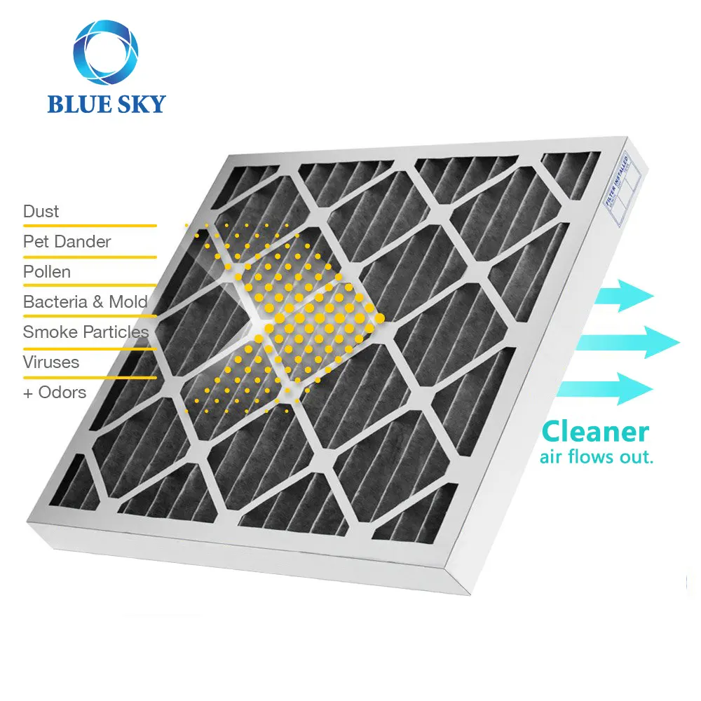 适用于交流 HVAC 和熔炉系统的定制 MERV 8 褶式交流炉空气过滤器（带活性炭）