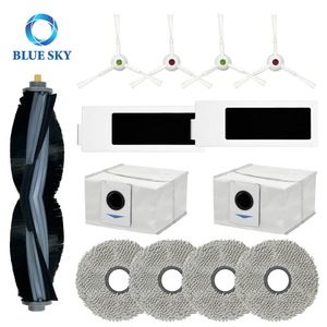 ECOVACS DEEBOT T20 OMNI / T20E OMNI机器人真空吸尘器的替换配件套件 - 滤清器，侧刷，拖把布，灰尘袋