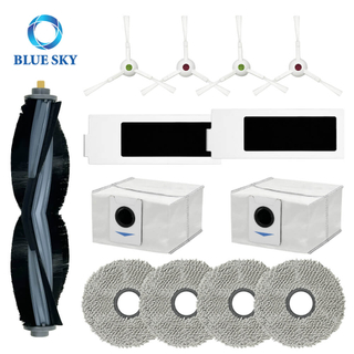 ECOVACS DEEBOT T20 OMNI / T20E OMNI机器人真空吸尘器的替换配件套件 - 滤清器，侧刷，拖把布，灰尘袋
