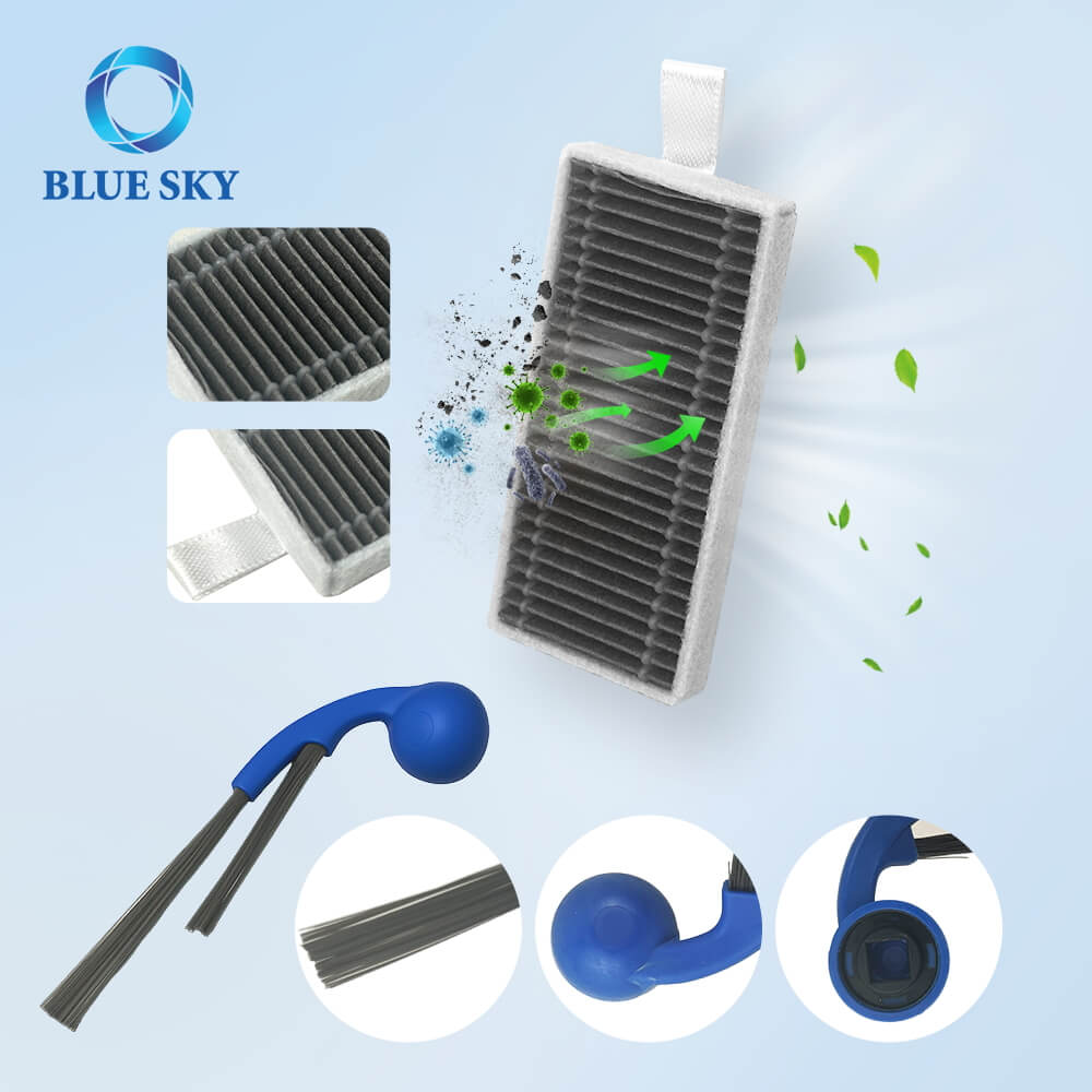 科沃斯 Deebot T80 Omni 替换零件套件 – 主刷辊、边刷、过滤器和集尘袋