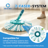圆形超细纤维拖把头替换件适用于 Leifheit Clean Twist Disc Mop M - 2 纤维地板清洁拖把补充装可定制