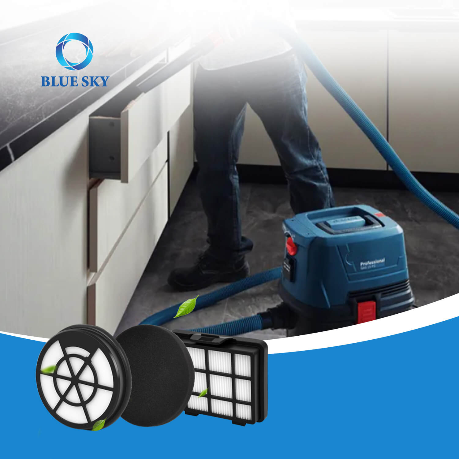 中国过滤器供应商，博世 BBZ152EF 系列 2 无袋 HEPA 泡沫过滤器更换件 吸尘器 BGC05 / BGS05