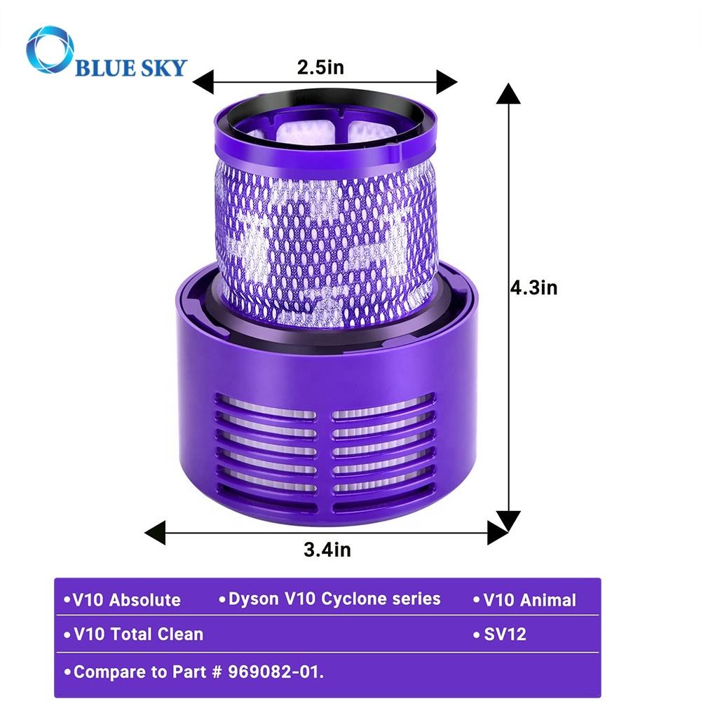 适用于戴森 V10 Sv12 真空吸尘器零件的可清洗电机过滤器