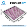 适用于 HVAC AHU 通风系统的铝框褶皱合成纤维面板空气过滤器 G3 G4 可定制
